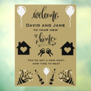 New Home Housewarming Welcome  Window Cling
