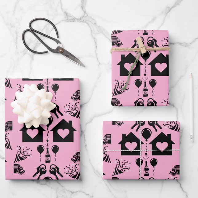 New Home Housewarming Welcome  Wrapping Paper Sheets (Front)