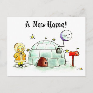 New Home Igloo Card – Hand Drawn Design