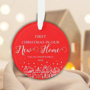 New Home Joy - Personalized First Christmas Ornament