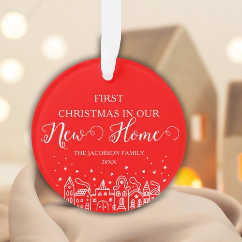 New Home Joy _ Personalized First Christmas  Ornament