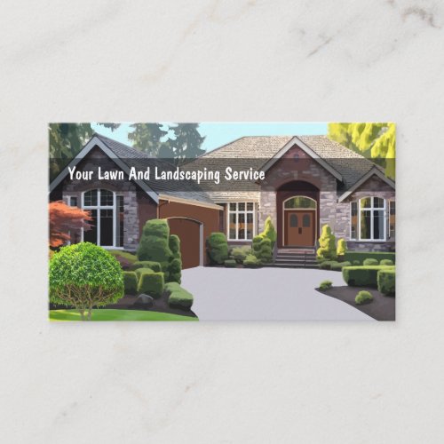 New Home Landscaping And Lawn Mowing Business Card