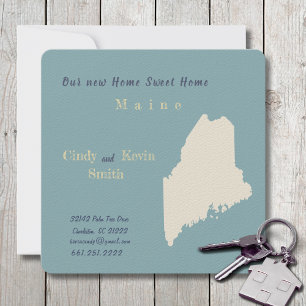 New Home Maine Moving Announcement Card