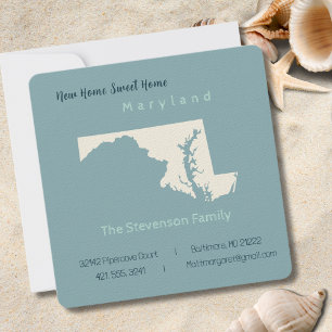 New Home Maryland Moving Announcement Postcard