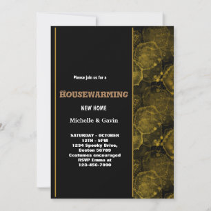 New home modern autumn fall housewarming party in invitation