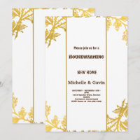 New home modern autumn fall housewarming party in