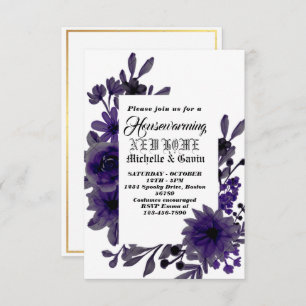New home modern autumn fall housewarming party invitation