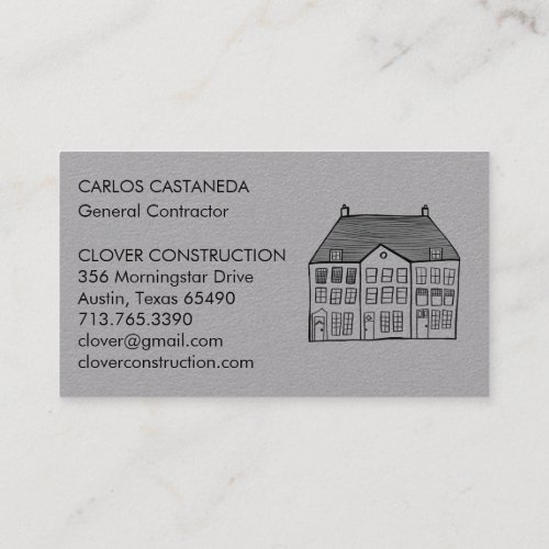 New Home Modern Construction Contractor Remodel  Business Card