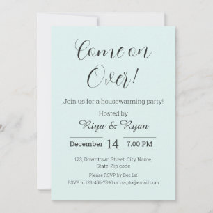 New Home Modern Elegant Gray Housewarming Party  Invitation