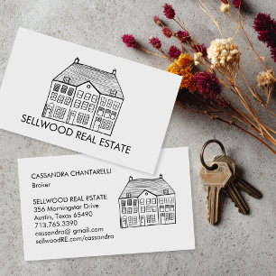 New Home Modern Real Estate Broker Agent Mortgage Business Card