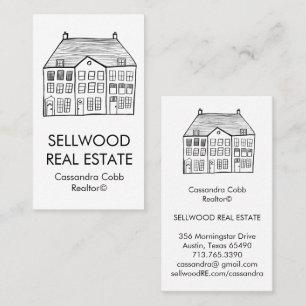 New Home Modern Real Estate Broker Agent Realtor Business Card