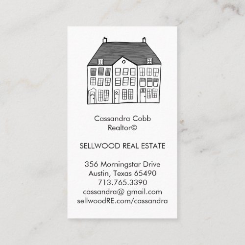 New Home Modern Real Estate Broker Agent Realtor  Business Card