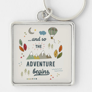 New Home New Adventure Inspirational Travel Quote Keychain