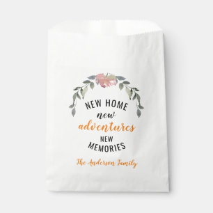New Home New Adventure New Memories House Warming Favor Bag