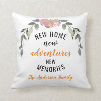 New Home New Adventure New Memories House Warming Throw Pillow