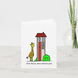 New home, new adventures Giraffe card