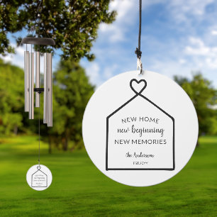 New Home New Beginning Personalized Family Wind Chime
