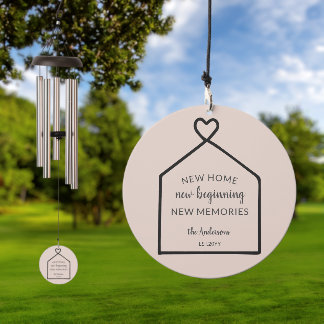 New Home New Beginning Personalized Family Wind Chime