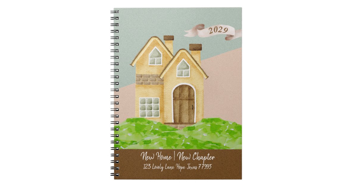 New Home New Chapter for First Time Homebuyer Notebook | Zazzle