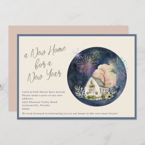 New Home  New Year Announcement Card