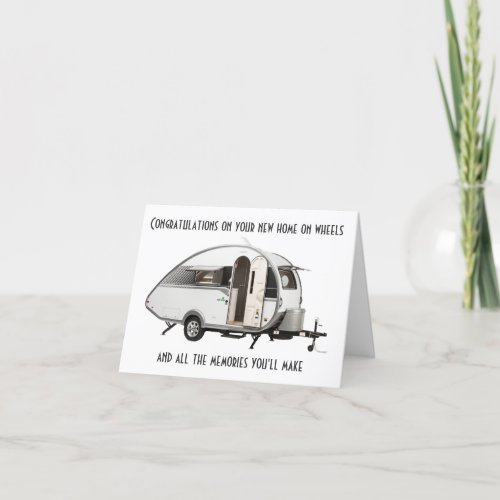 NEW HOME ON WHEELS CONGRATULATIONS CARD