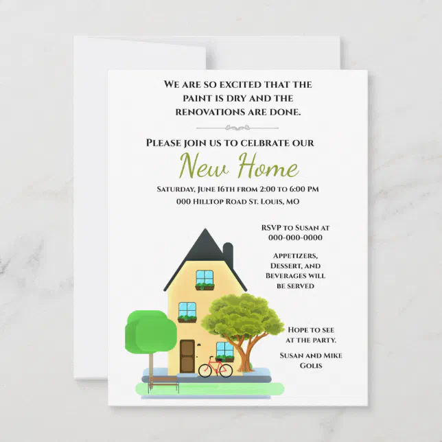New Home Open House / Housewarming Party Invitation | Zazzle