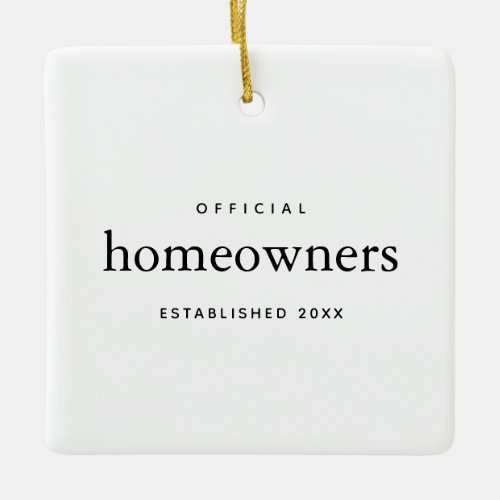 New Home Owner Custom Modern Simple  Ceramic Ornament