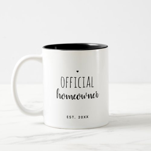 New Home Owner Custom Modern Simple  Two_Tone Coffee Mug