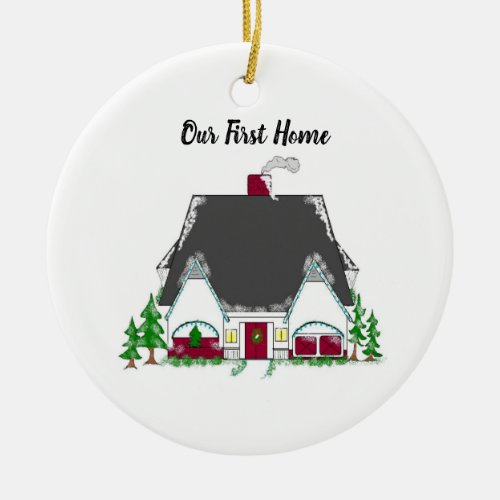 New Home Owners First Home Ceramic Ornament