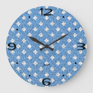 New Home Perfect Bathroom Wall Timepiece Blue Ice  Large Clock