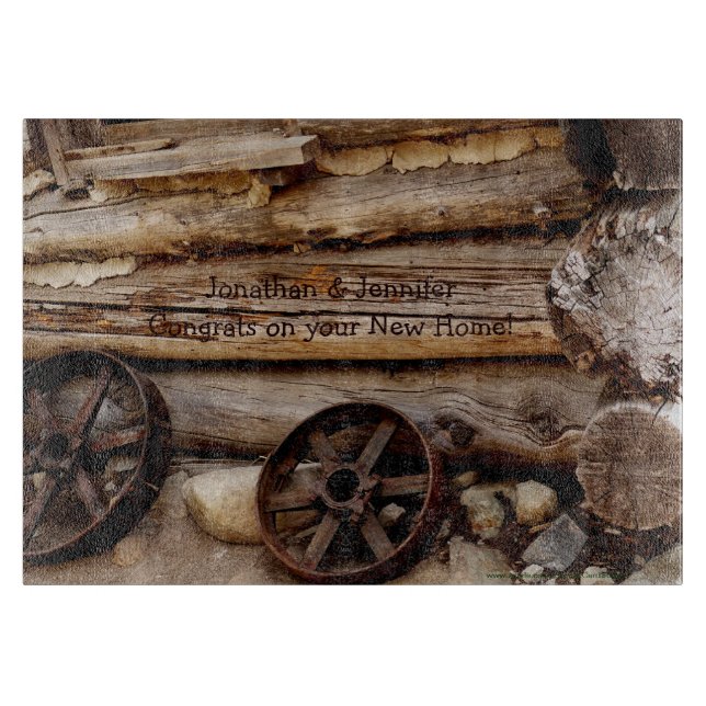 New Home Personalized Glass Cutting Board (Front)