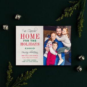New Home Photo Announcement Merry Christmas
