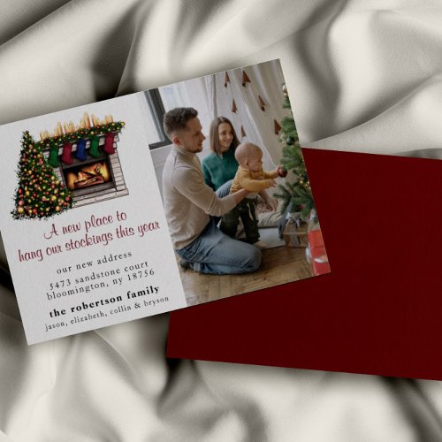 New Home Photo Christmas Moving Announcement Card