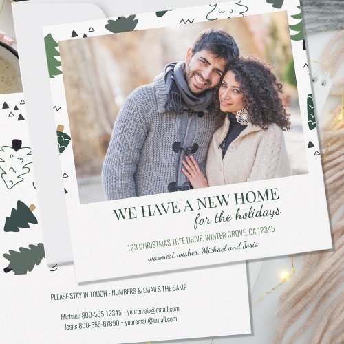 New Home Photo Christmas Tree Moving Announcement