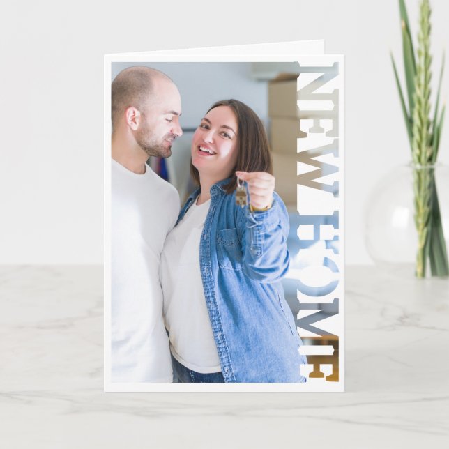 New Home Photo Frame Greeting Card (Front)