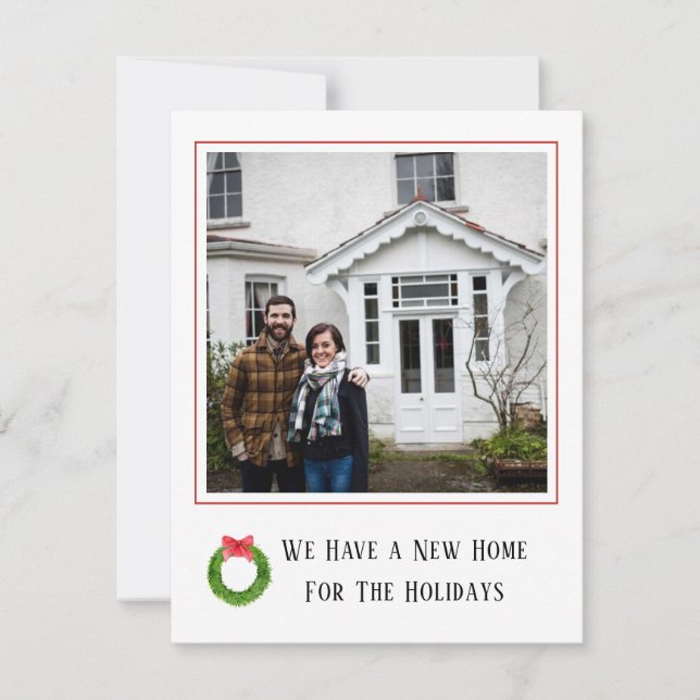 New Home photo Holiday moving announcement (Front)