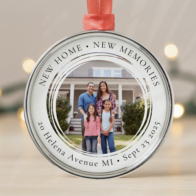 New Home Photo Housewarming Keepsake Metal Ornament (Creator Uploaded)