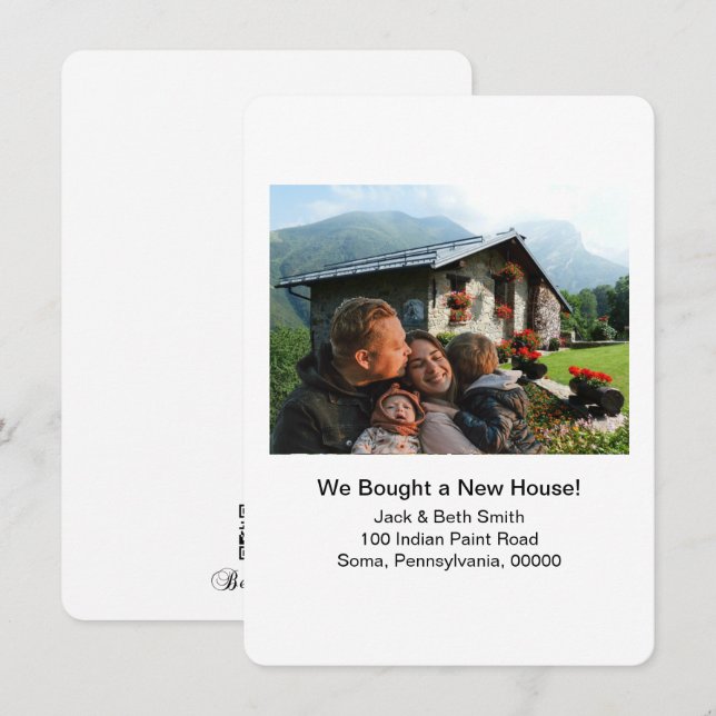 New Home Photo We've Moved Announcement  (Front/Back)