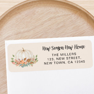 New Home Pumpkin Return Address Label