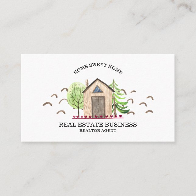 New Home Real Estate Agent Business Card (Front)