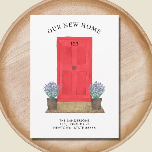 New Home Red Door Moving  Announcement