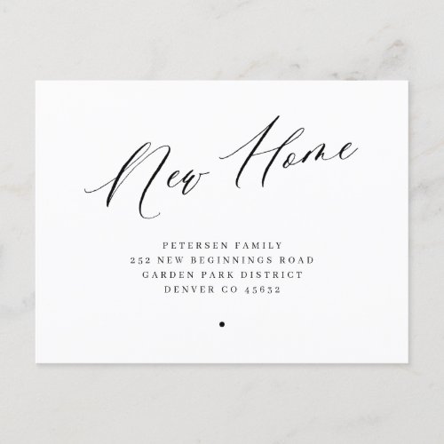 New home simple change of address moving announcement postcard