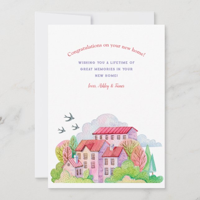 New Home Springtime Greeting Card (Front)