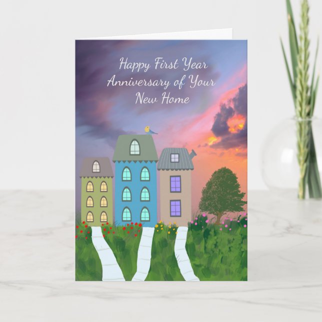 New Home !st Year Anniversary Card (Front)