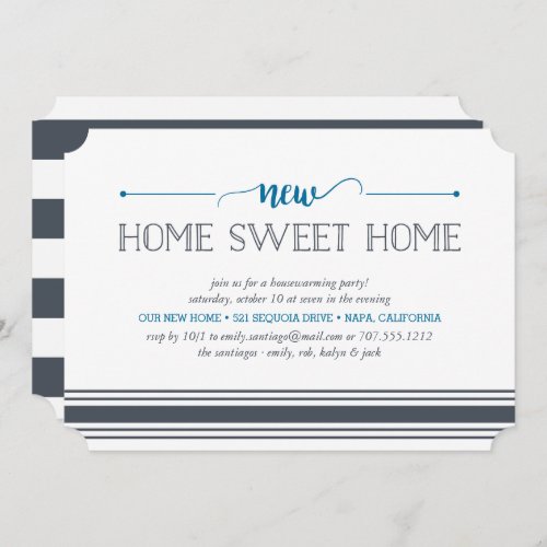 New Home Sweet Home Housewarming Party Invitation