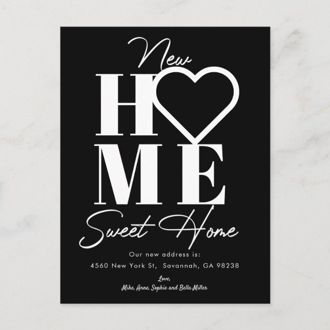 New Home Sweet Home Moving Announcement (Front)