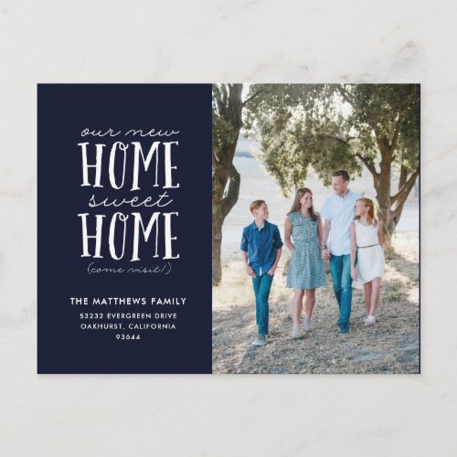 New Home Sweet Home Moving Announcement Postcard
