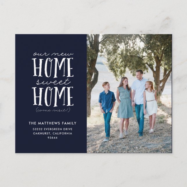 New Home Sweet Home Moving Announcement Postcard (Front)