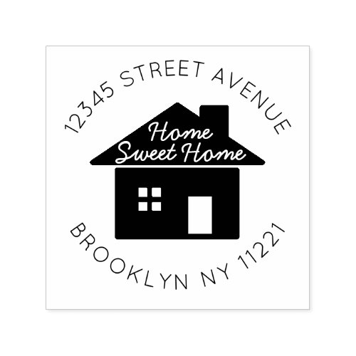New Home Sweet Home Moving Return Address Label Self_inking Stamp