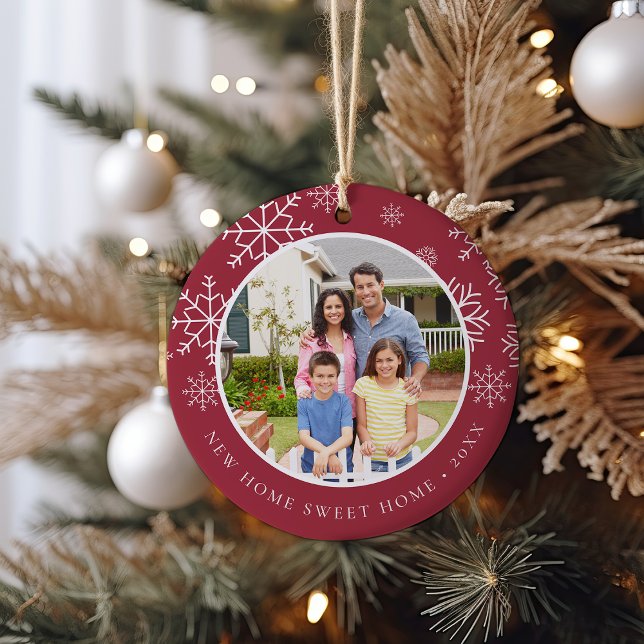 New Home Sweet Home | Photo Ceramic Ornament (Creator Uploaded)